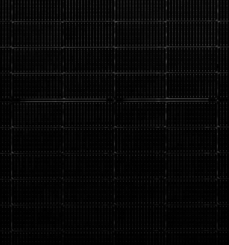 Solarmodule frontale Ansicht im Detail